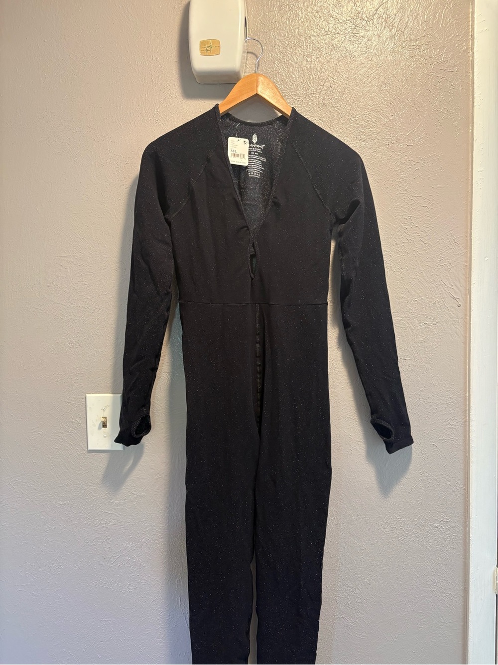 FP Movement by Free People Black Long-Sleeve Jumpsuit